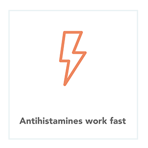 Antihistamines work fast